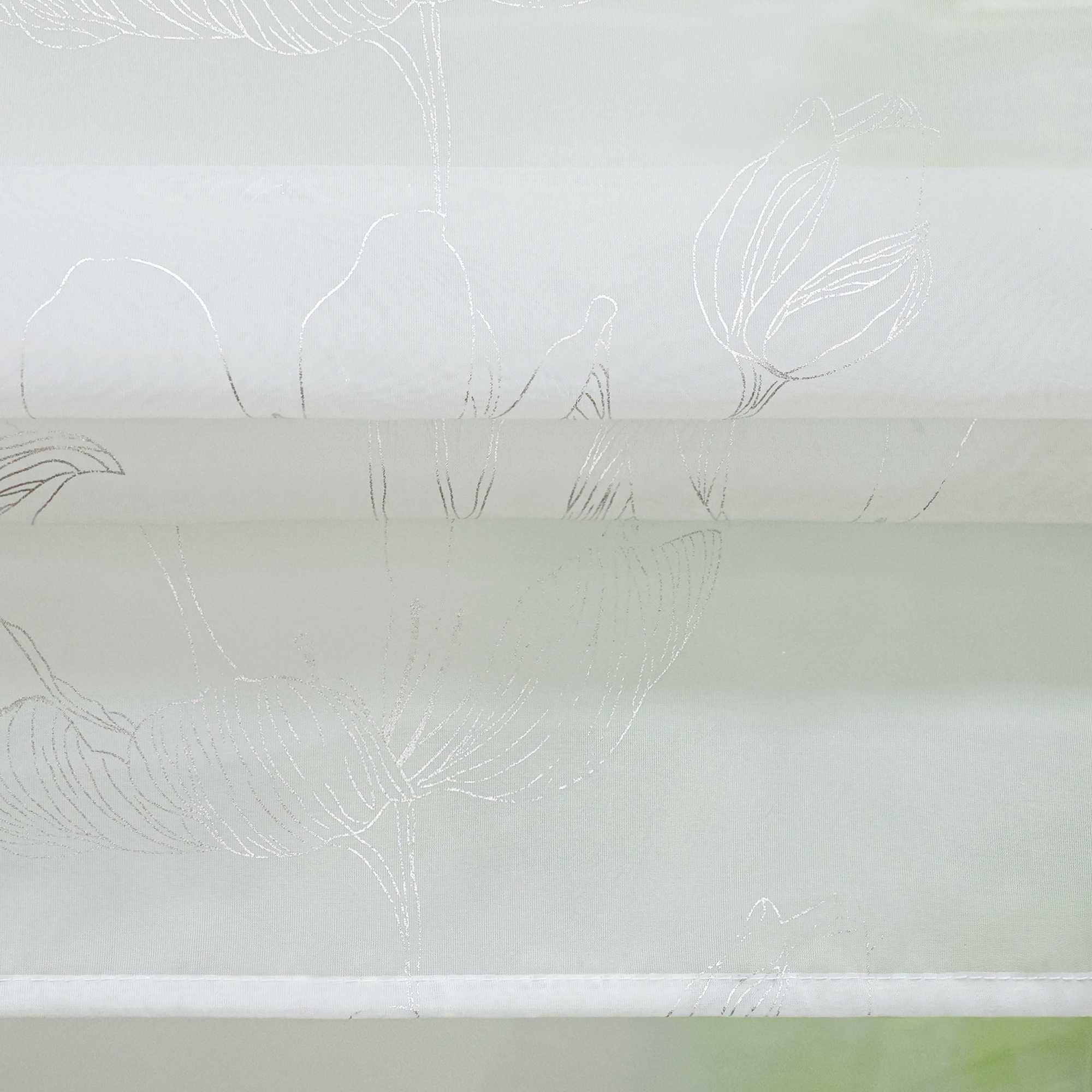 Roman Shade with Lotus Pattern and Hook-and-Loop Tape