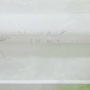 Roman Shade with Lotus Pattern and Hook-and-Loop Tape