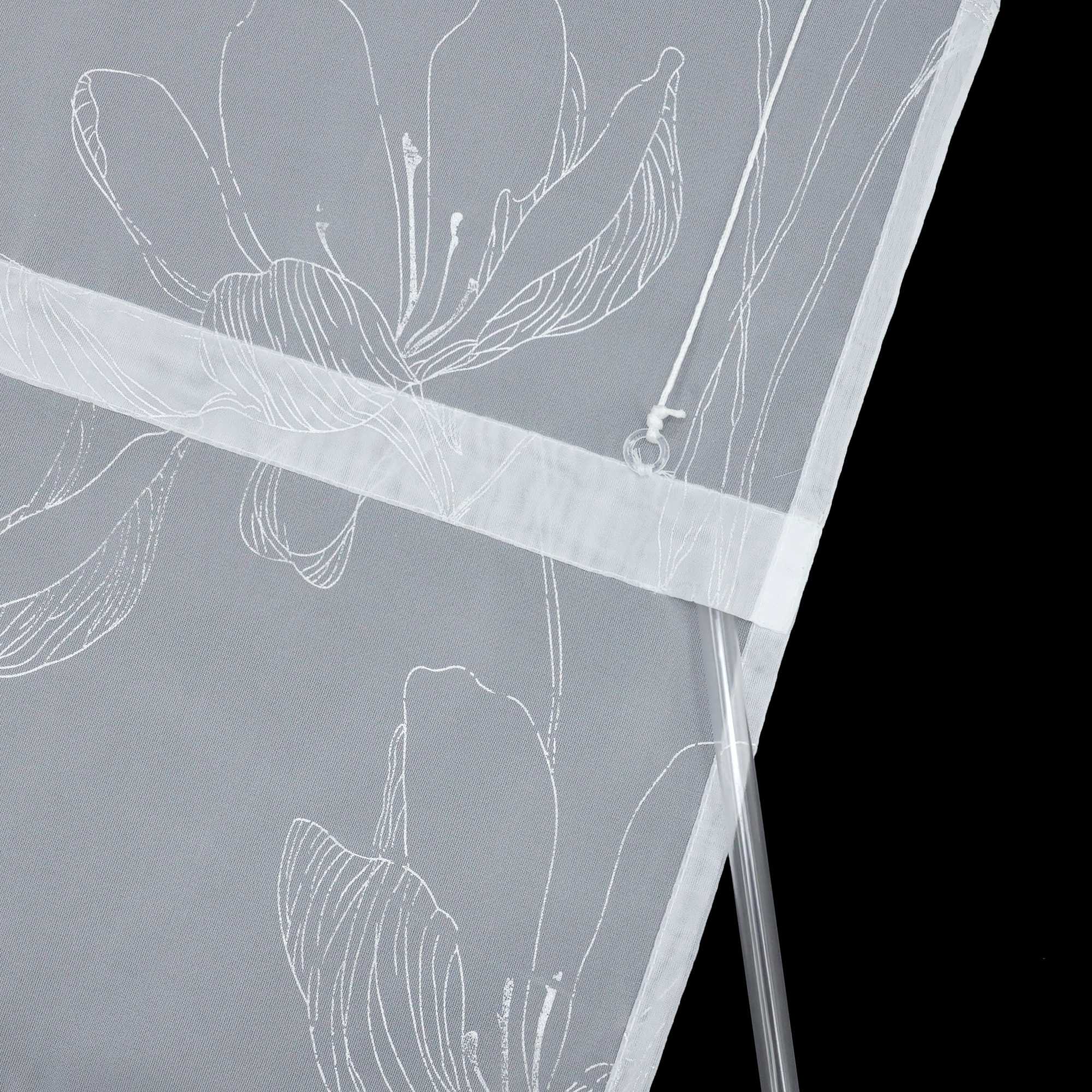Roman Shade with Lotus Pattern and Hook-and-Loop Tape