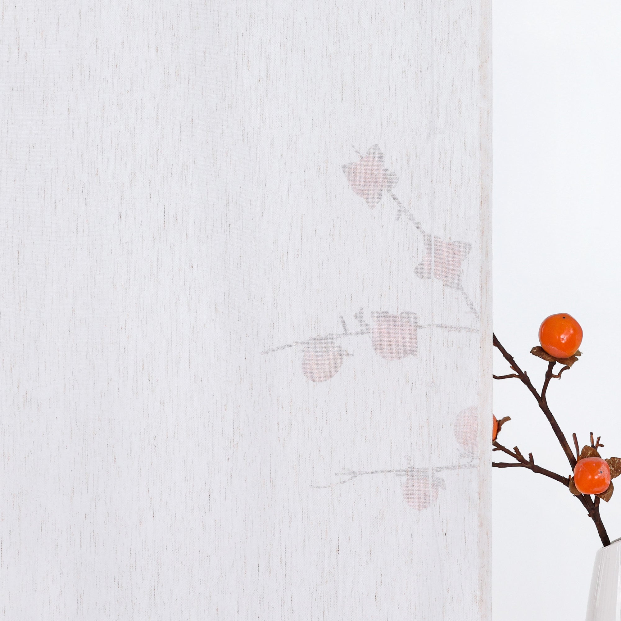 Roman Shade Semi-Sheer with Fine Linen Texture made of Polyester 1 Piece - Tab-Top Panel, W x H 120 x 140cm