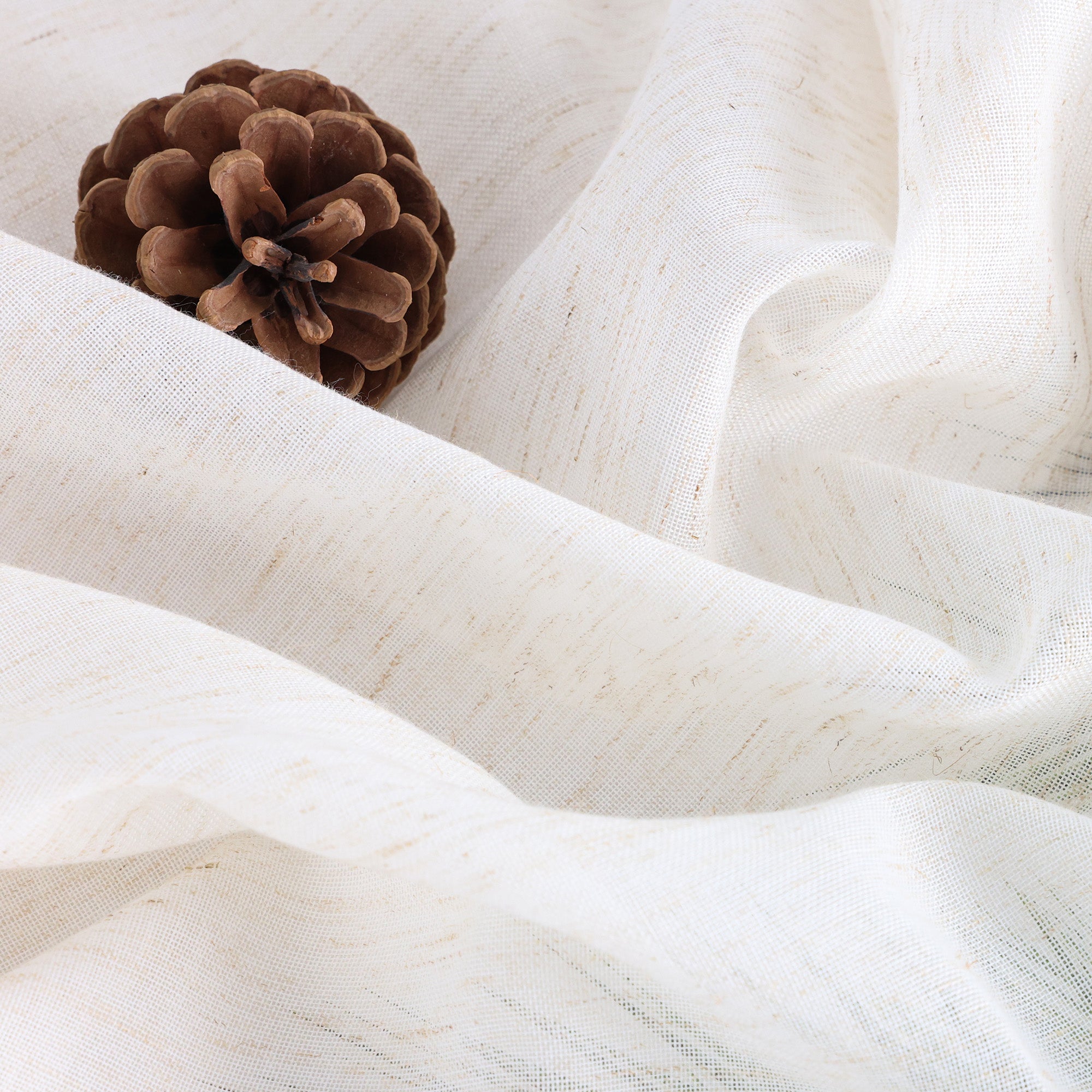 Roman Shade Semi-Sheer with Fine Linen Texture made of Polyester 1 Piece