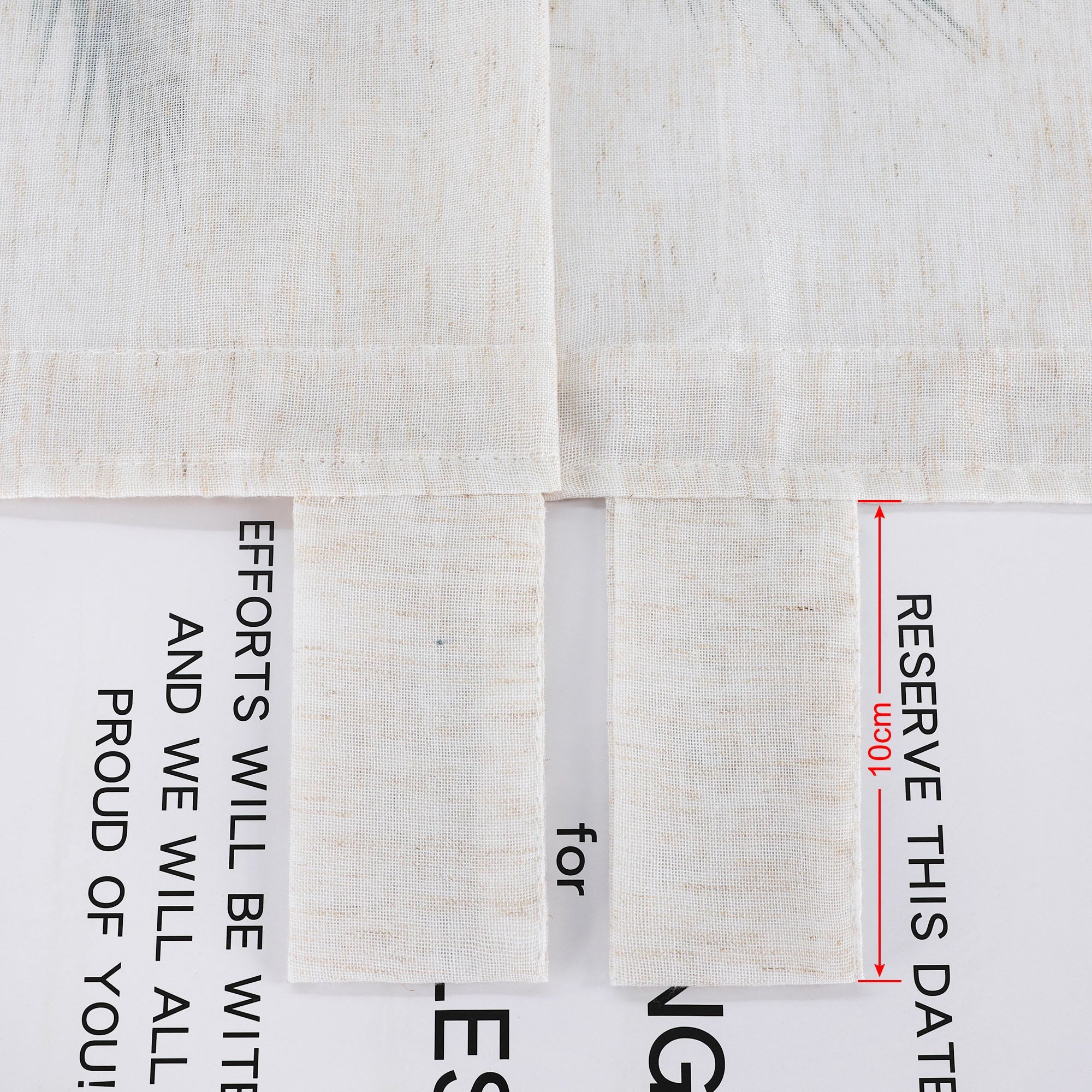Roman Shade Semi-Sheer with Fine Linen Texture made of Polyester 1 Piece - U-Hooks, W x H 140 x 140cm