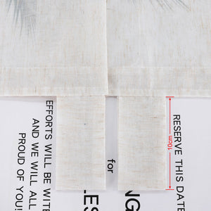 Roman Shade Semi-Sheer with Fine Linen Texture made of Polyester 1 Piece - U-Hooks, W x H 140 x 140cm