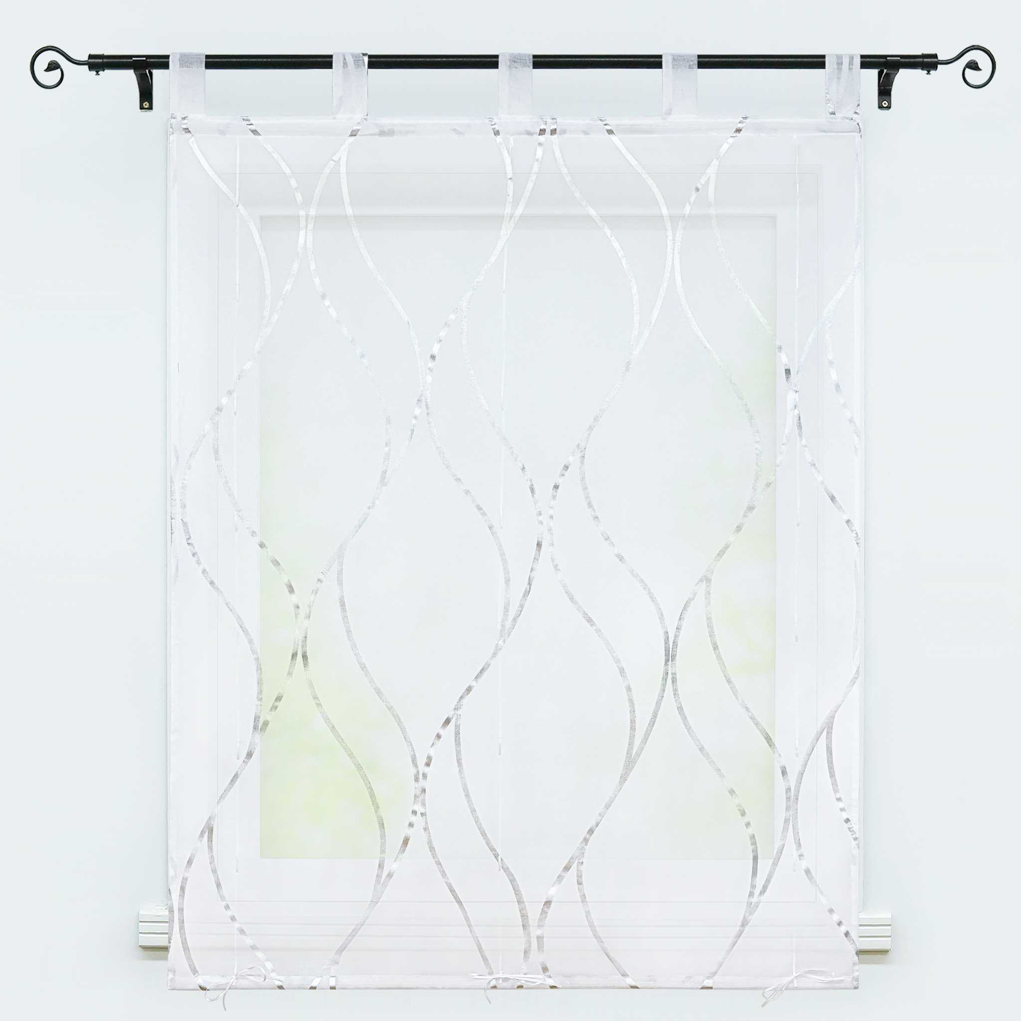 Roman Shade with Subtle Wave Pattern Light-Filtering 1 Piece - Silver, W x H 100 x 150cm