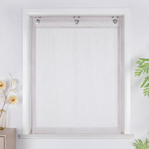 Roman Shade Semi-Sheer with Fine Linen Texture made of Polyester 1 Piece