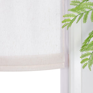 Roman Shade Semi-Sheer with Fine Linen Texture made of Polyester 1 Piece