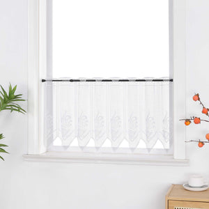 Sheer Cafe Curtain with Cafe Pattern
