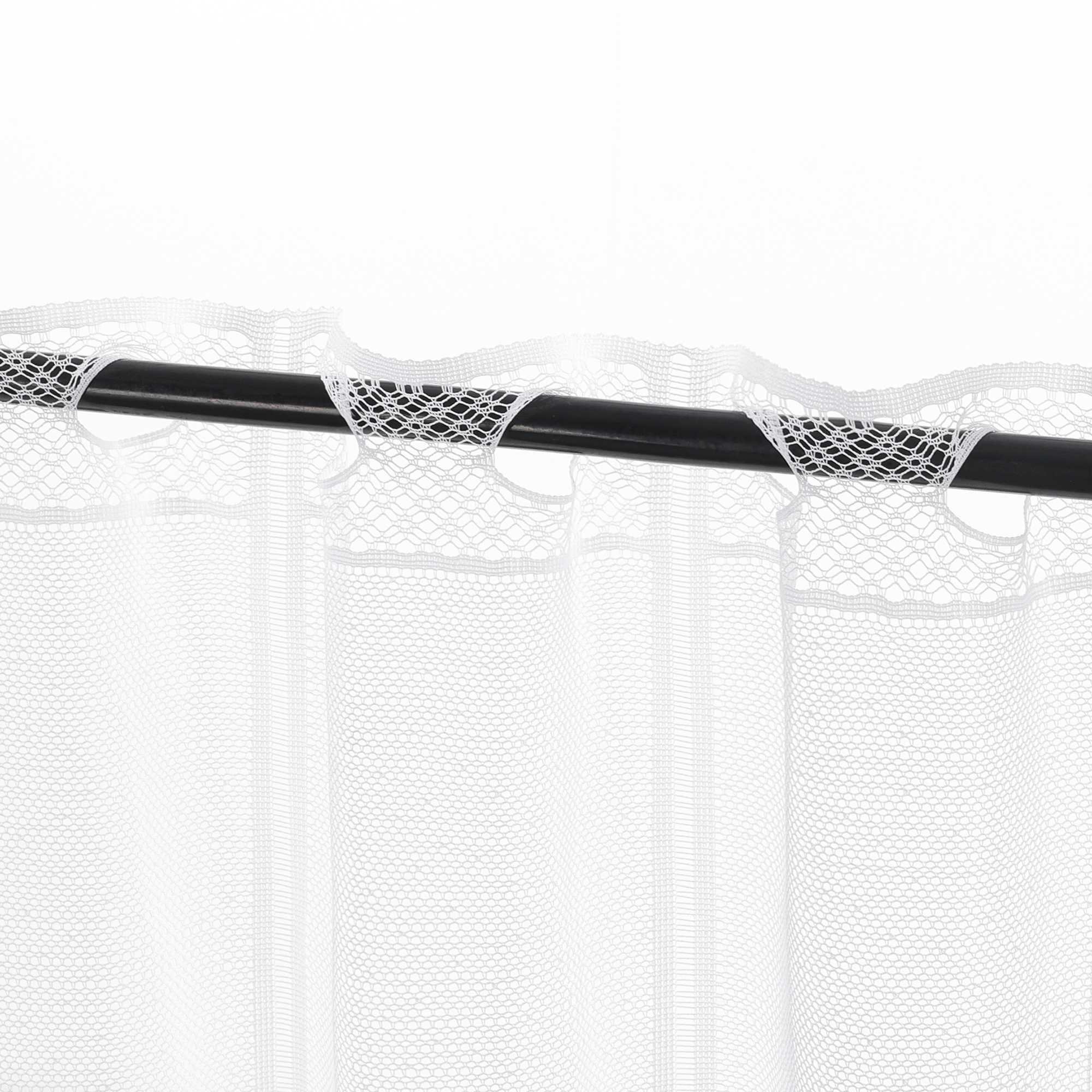 Sheer Cafe Curtain with Cafe Pattern