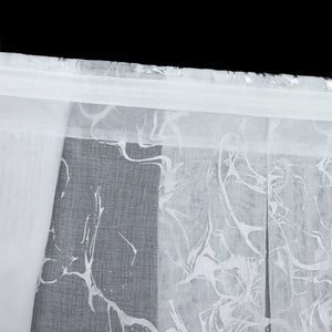 Cafe Curtain Window Valance with Rod Pocket with Marble Pattern