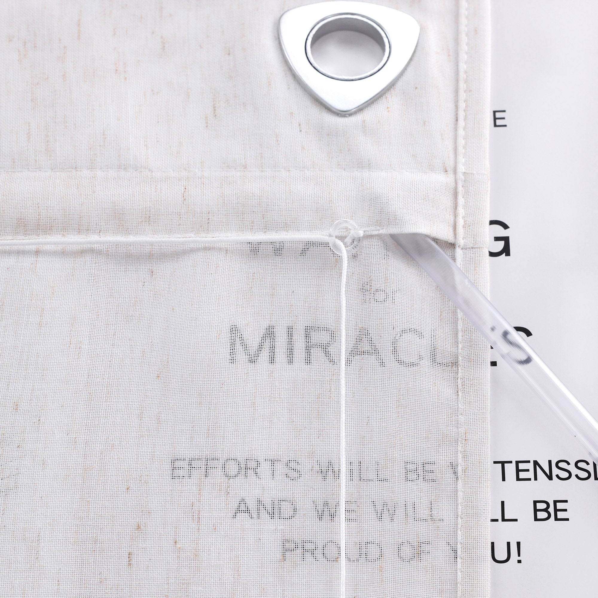 Roman Shade Semi-Sheer with Fine Linen Texture made of Polyester 1 Piece