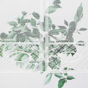 Sheer Cafe Curtain with Cafe Pattern
