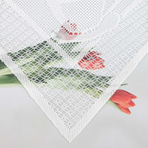 Sheer Cafe Curtain with Cafe Pattern