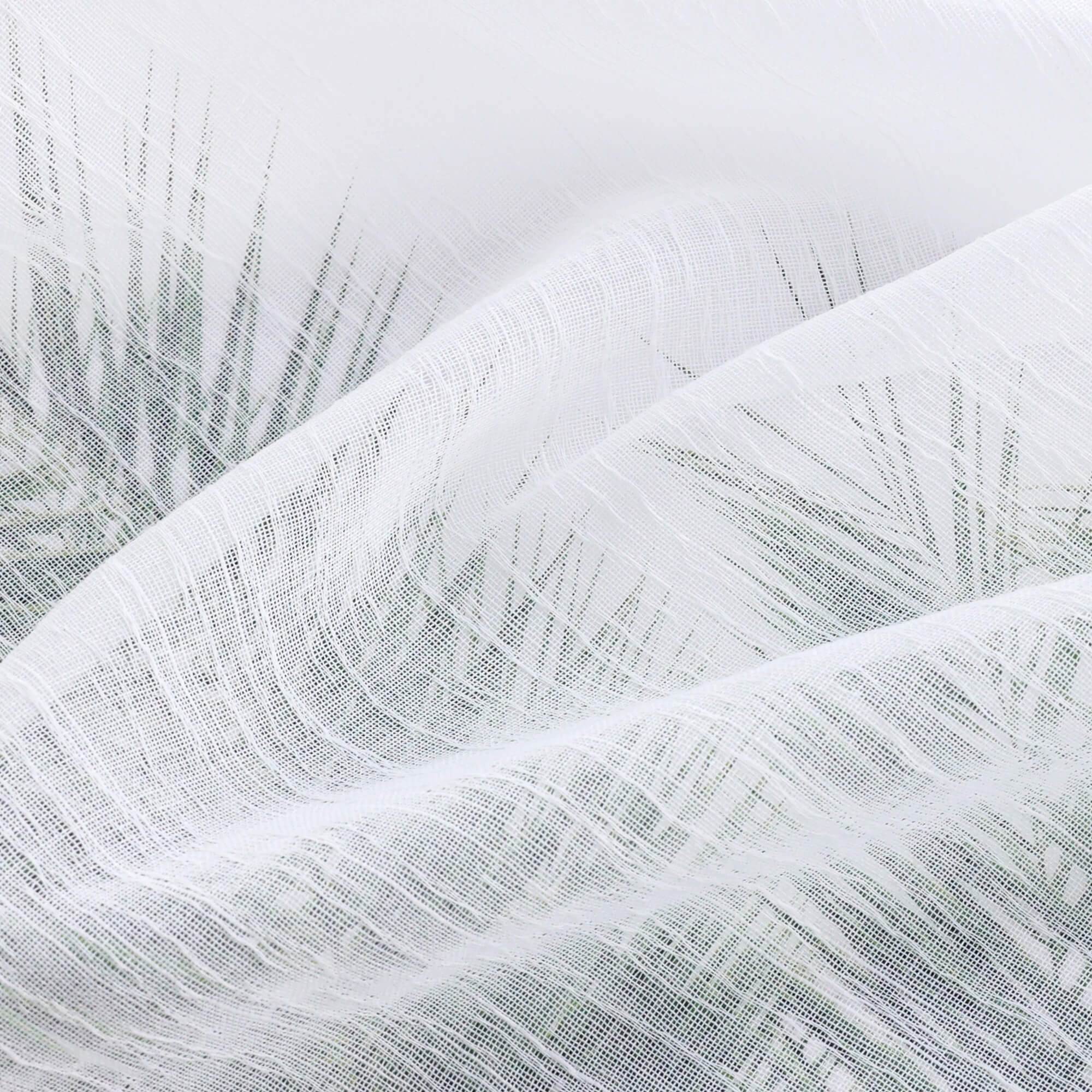 Cafe Curtains Semi-Sheer Natural White Textured Fabric Rod Pocket Set of 2