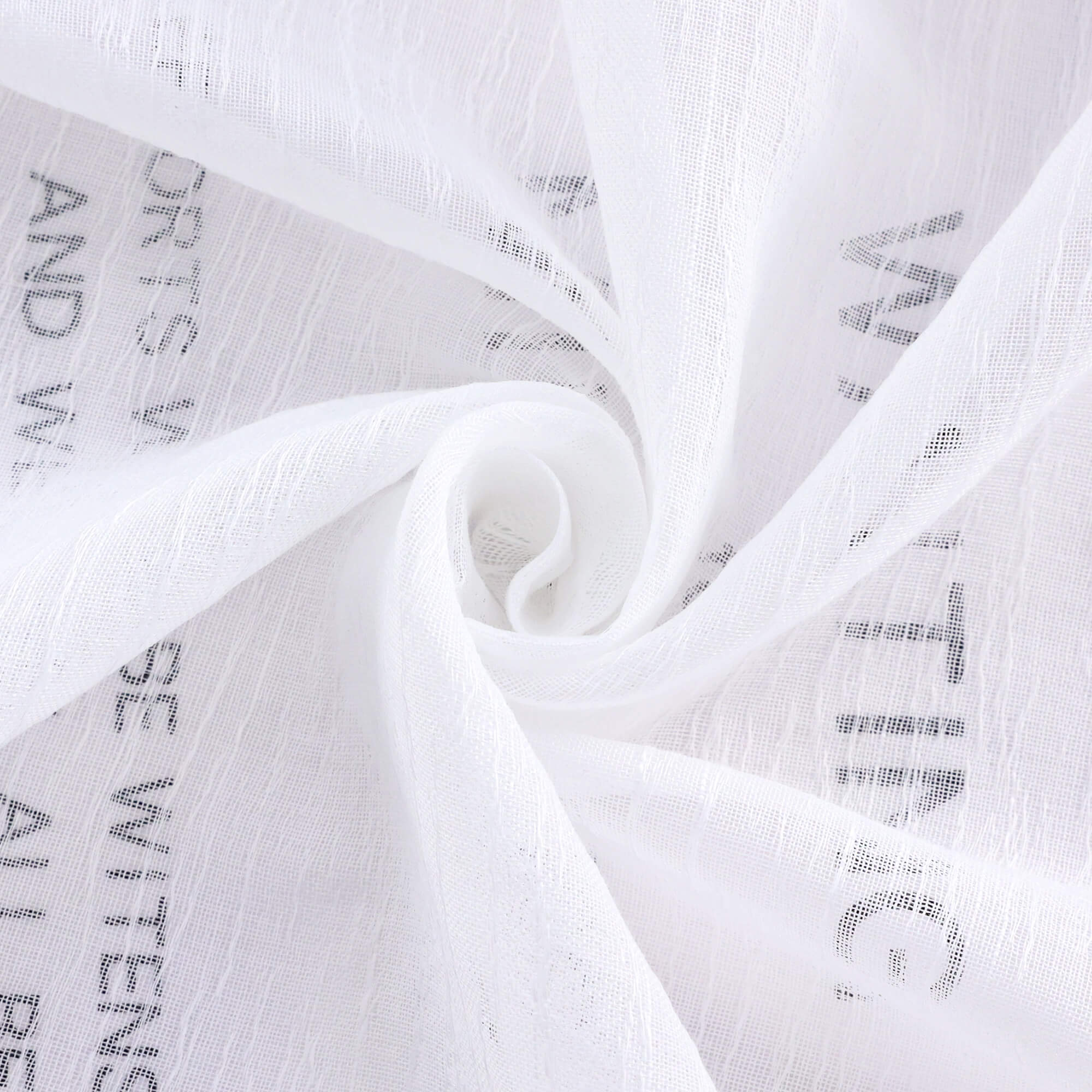 Cafe Curtains Semi-Sheer Natural White Textured Fabric Rod Pocket Set of 2