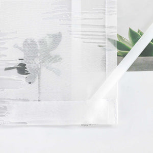 Curtain with Wavy Circle Pattern - Curtain-Tape Hanging Set of 2