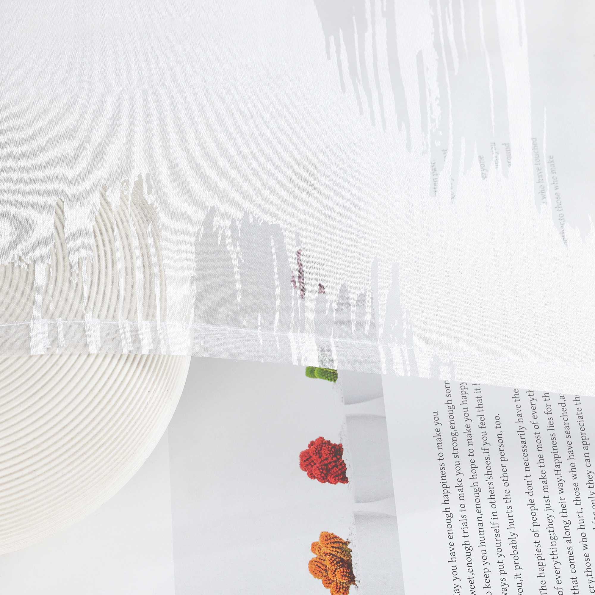 Curtain with Wavy Circle Pattern - Tab-Top Hanging