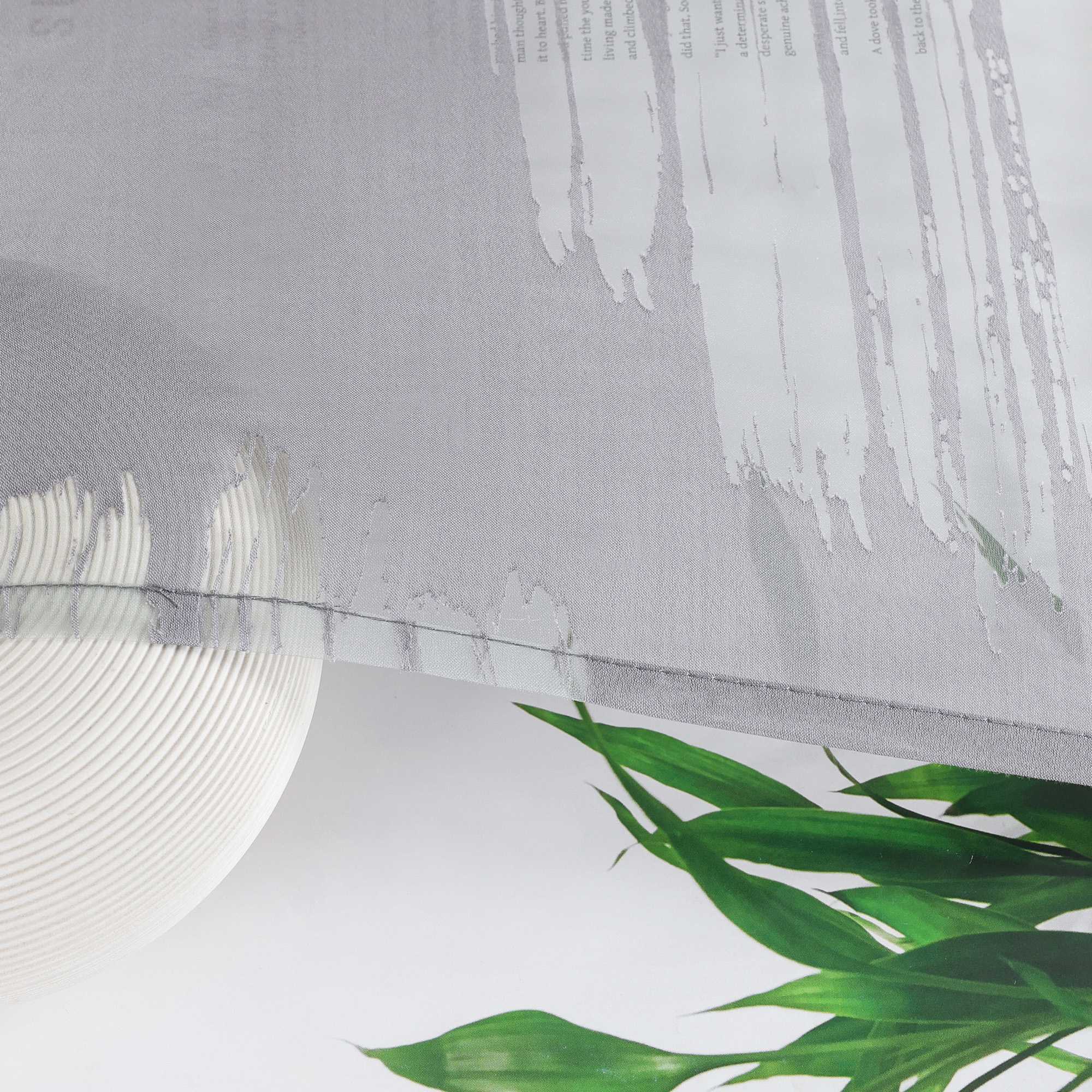 Curtain with Wavy Circle Pattern - Curtain-Tape Hanging Set of 2