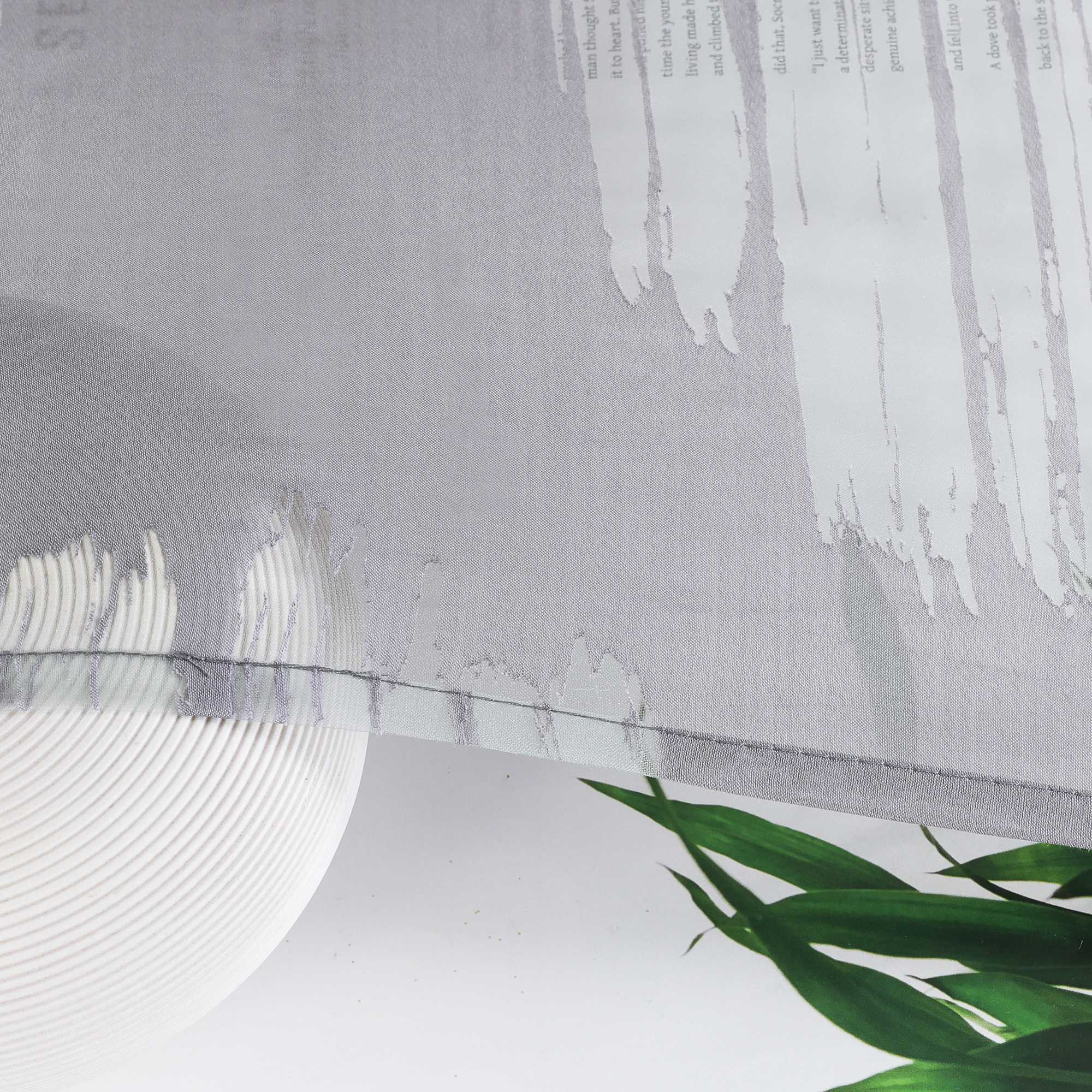 Curtain with Wavy Circle Pattern - Curtain-Tape Hanging