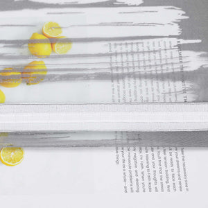 Curtain with Wavy Circle Pattern - Curtain-Tape Hanging - Gray, W x H 140 x 225cm