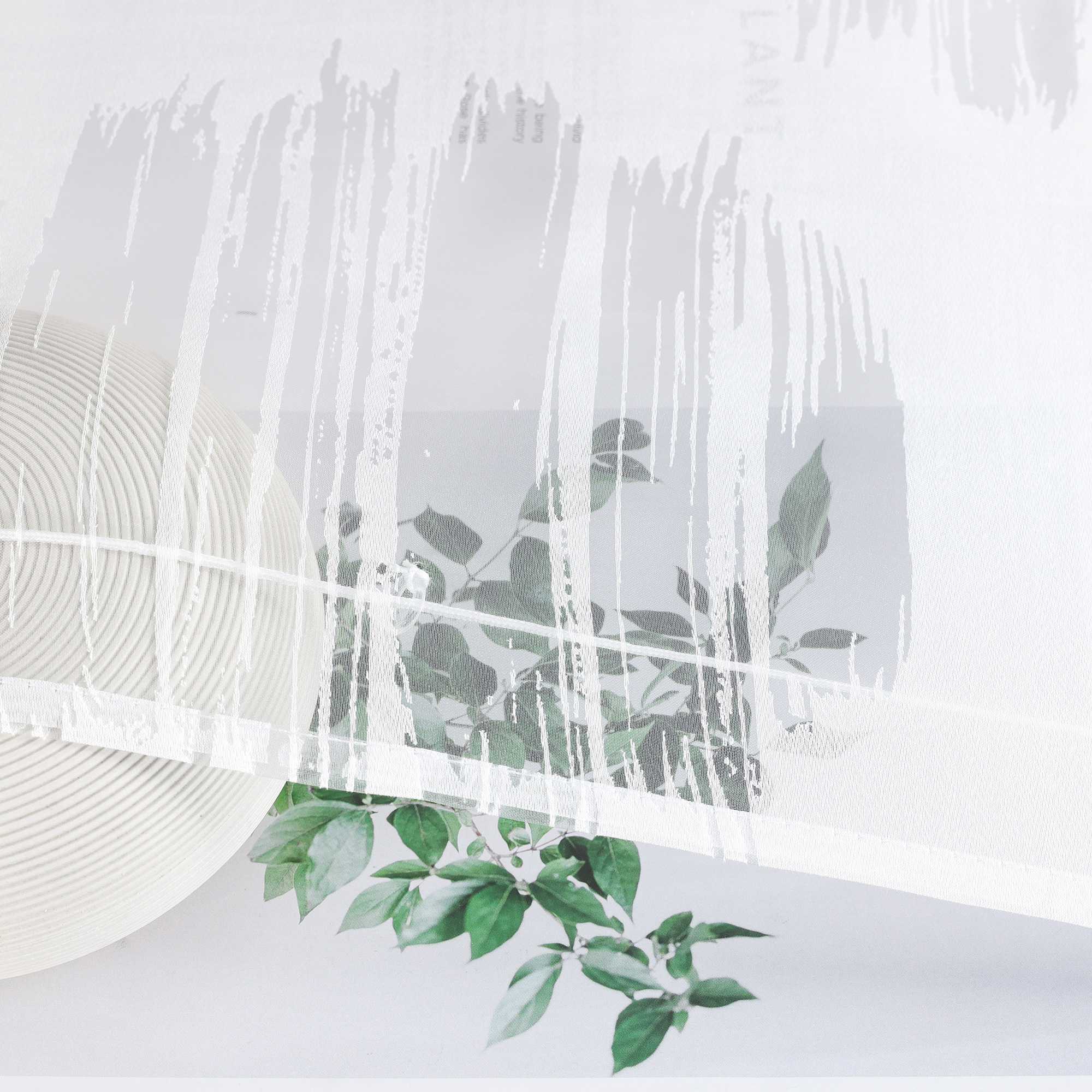 Roman Shade with Wavy Circle Pattern - Track Hanging