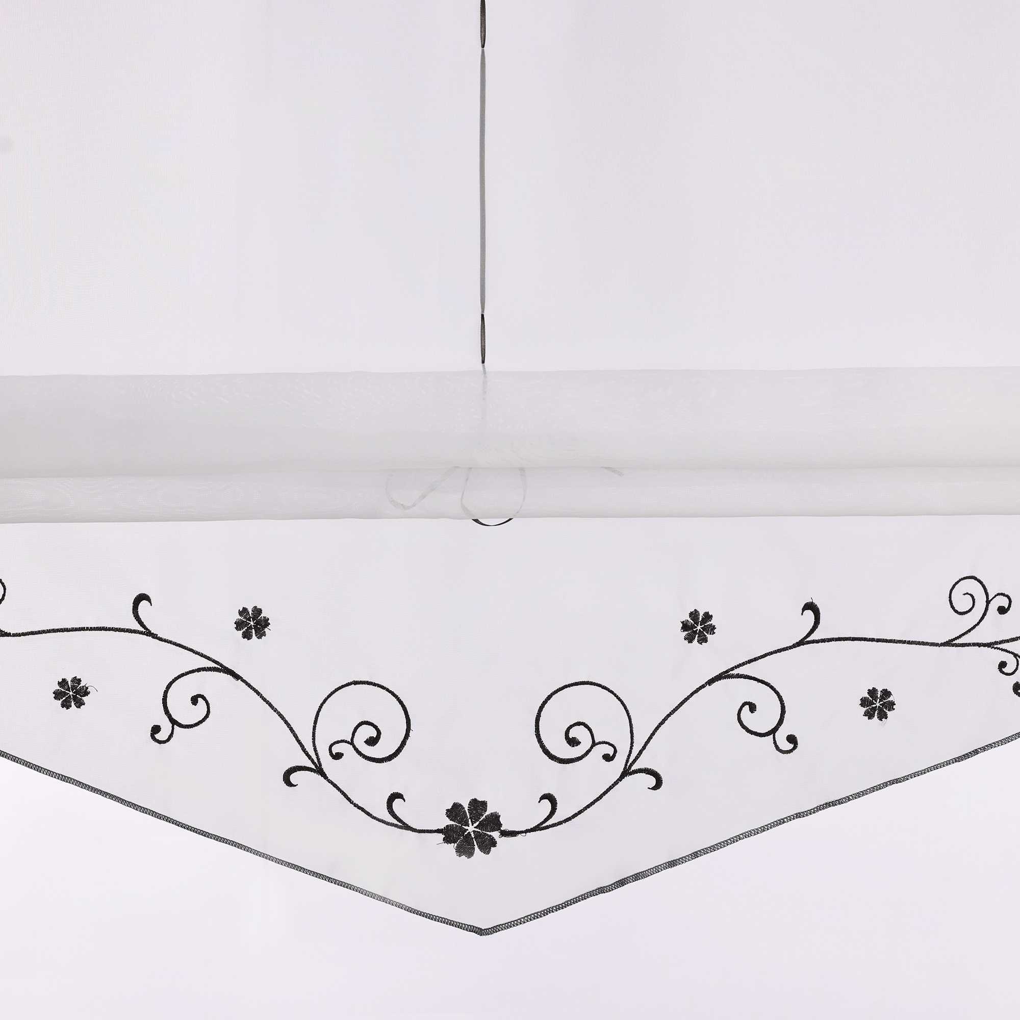 Roman Shade with Floral Pattern Modern Sheer 1 Piece - Yellow, W x H 100 x 140cm