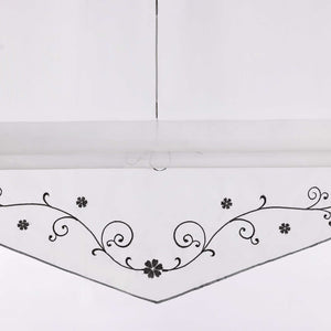 Roman Shade with Floral Pattern Modern Sheer 1 Piece - Yellow, W x H 100 x 140cm