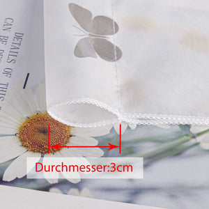 Cafe Curtain with Butterfly Pattern Sheer 1 Piece