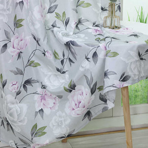 Blackout Grommet Curtain with Floral Pattern Thermal 1 Piece