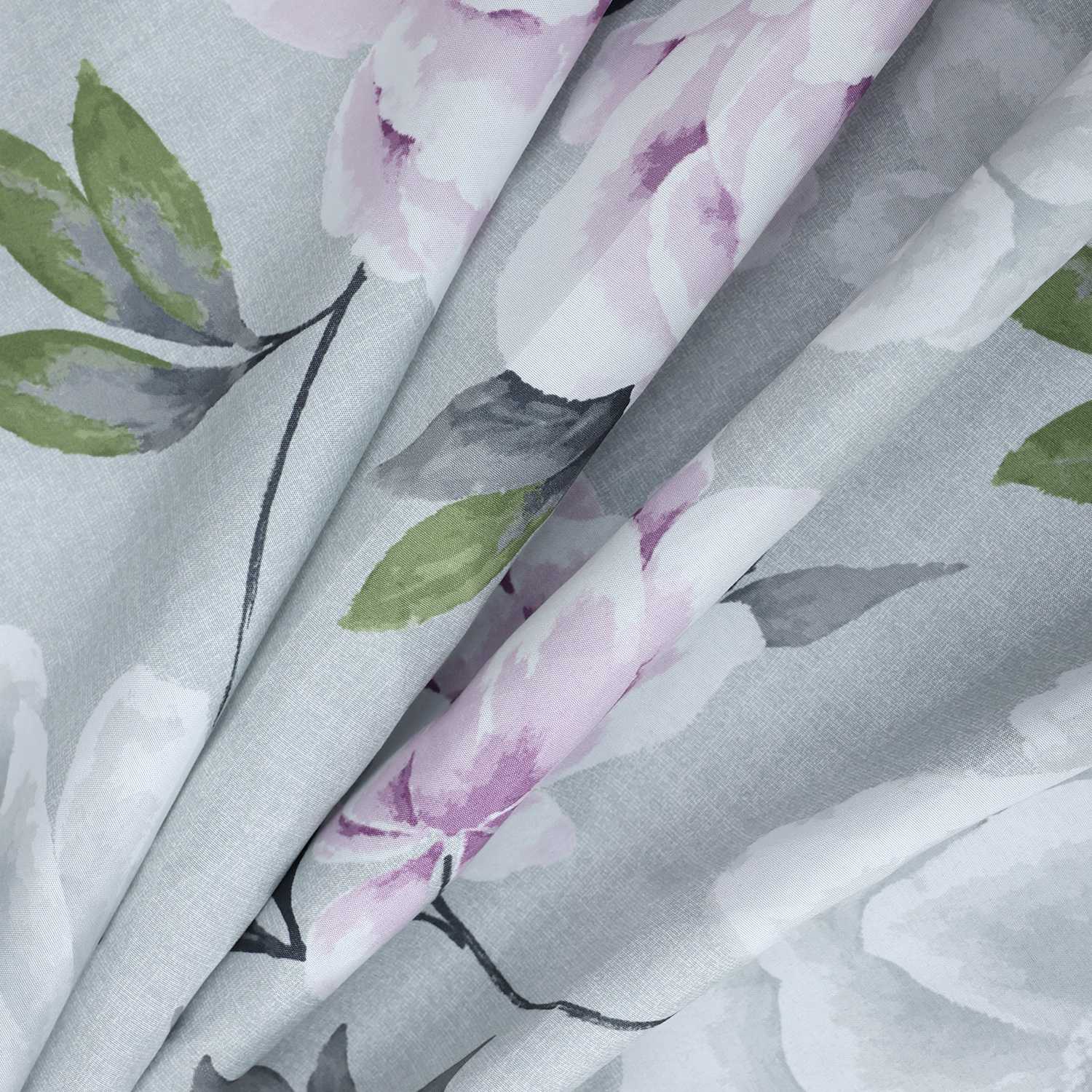 Blackout Grommet Curtain with Floral Pattern Thermal 1 Piece