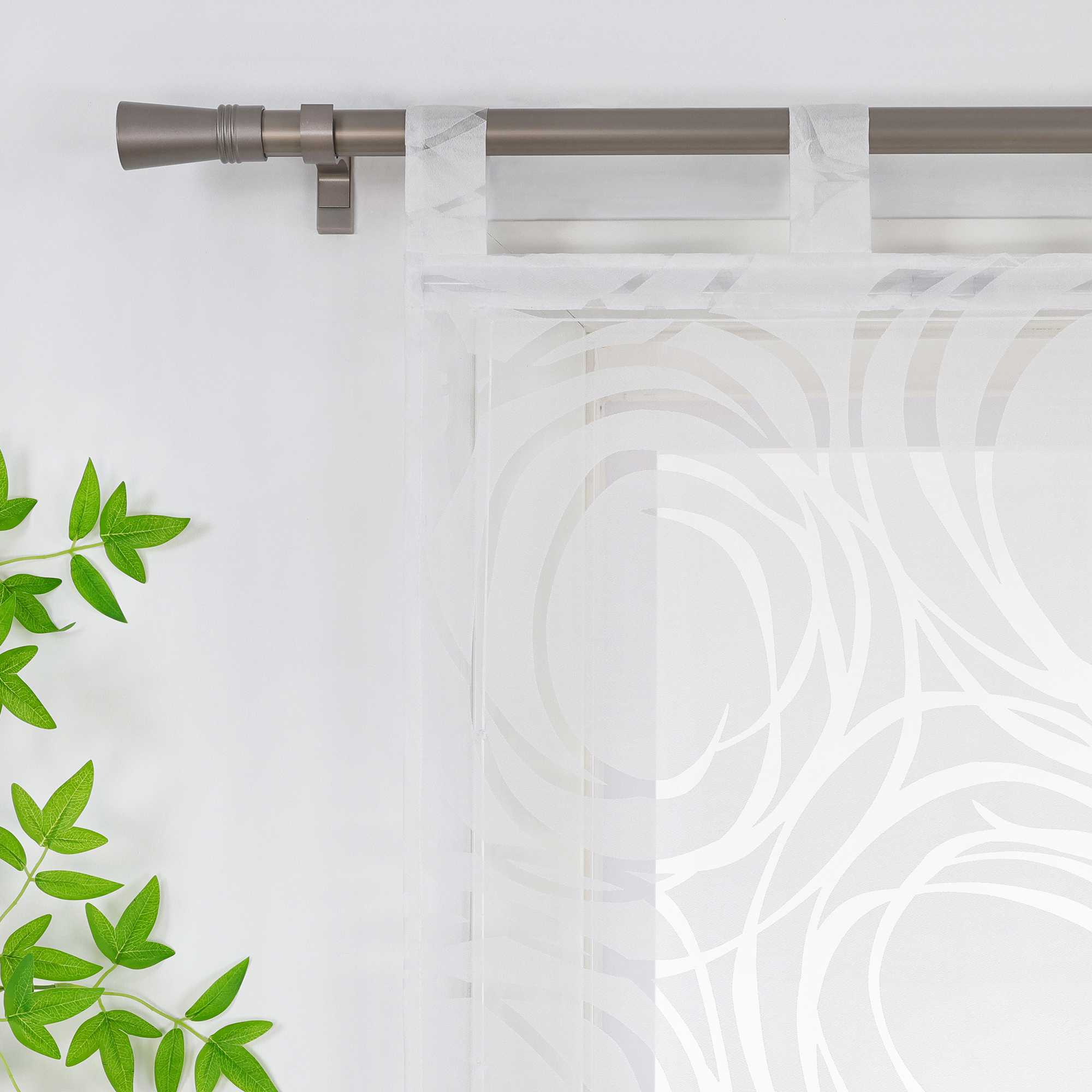 Roman Shades with Circle Pattern - Tab-Top Hanging - Gray, W x H 80 x 140cm