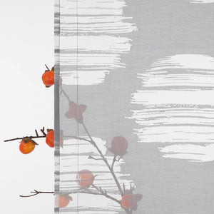 Roman Shade with Wavy Circle Pattern - Track Hanging - Gray, W x H 80 x 140cm