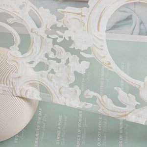 Elegant Curtain with Phoenix-Flower Pattern - Sheer Voile Grommet Curtain Panel