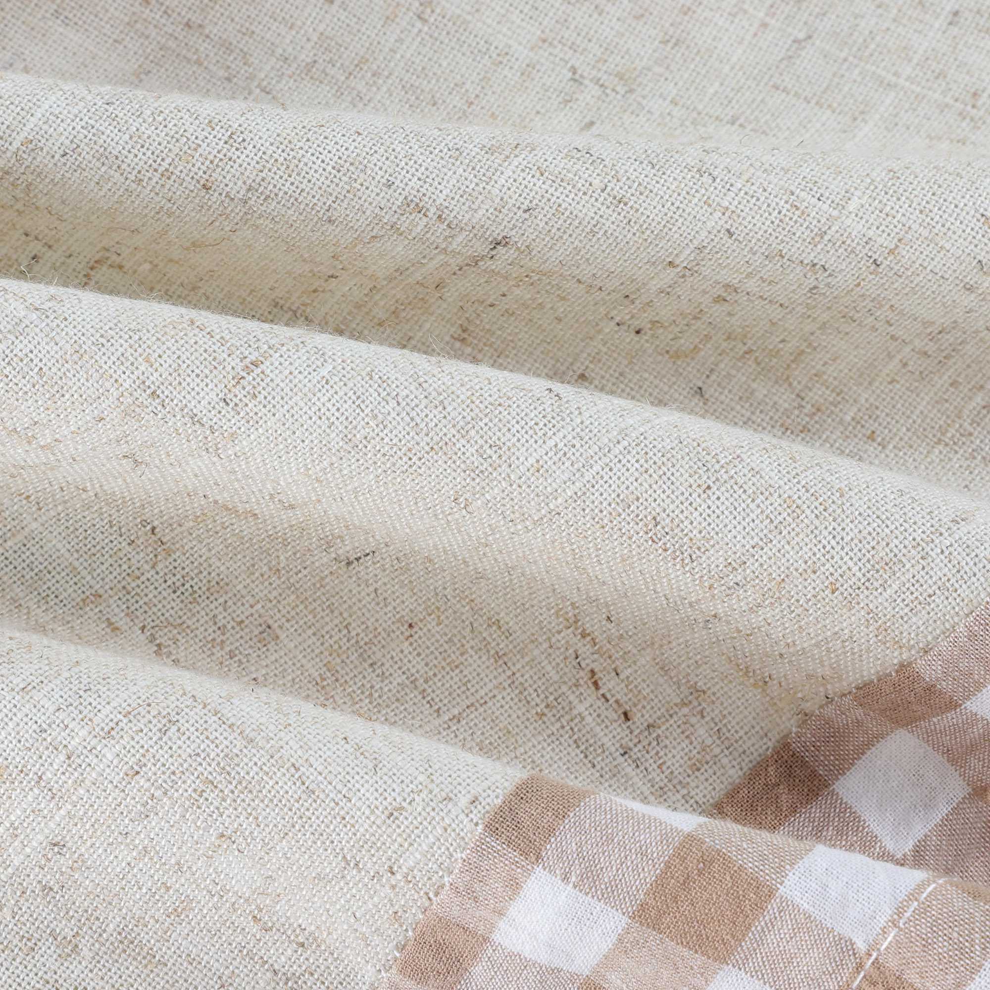 Country Style Cafe Curtain with Check Pattern