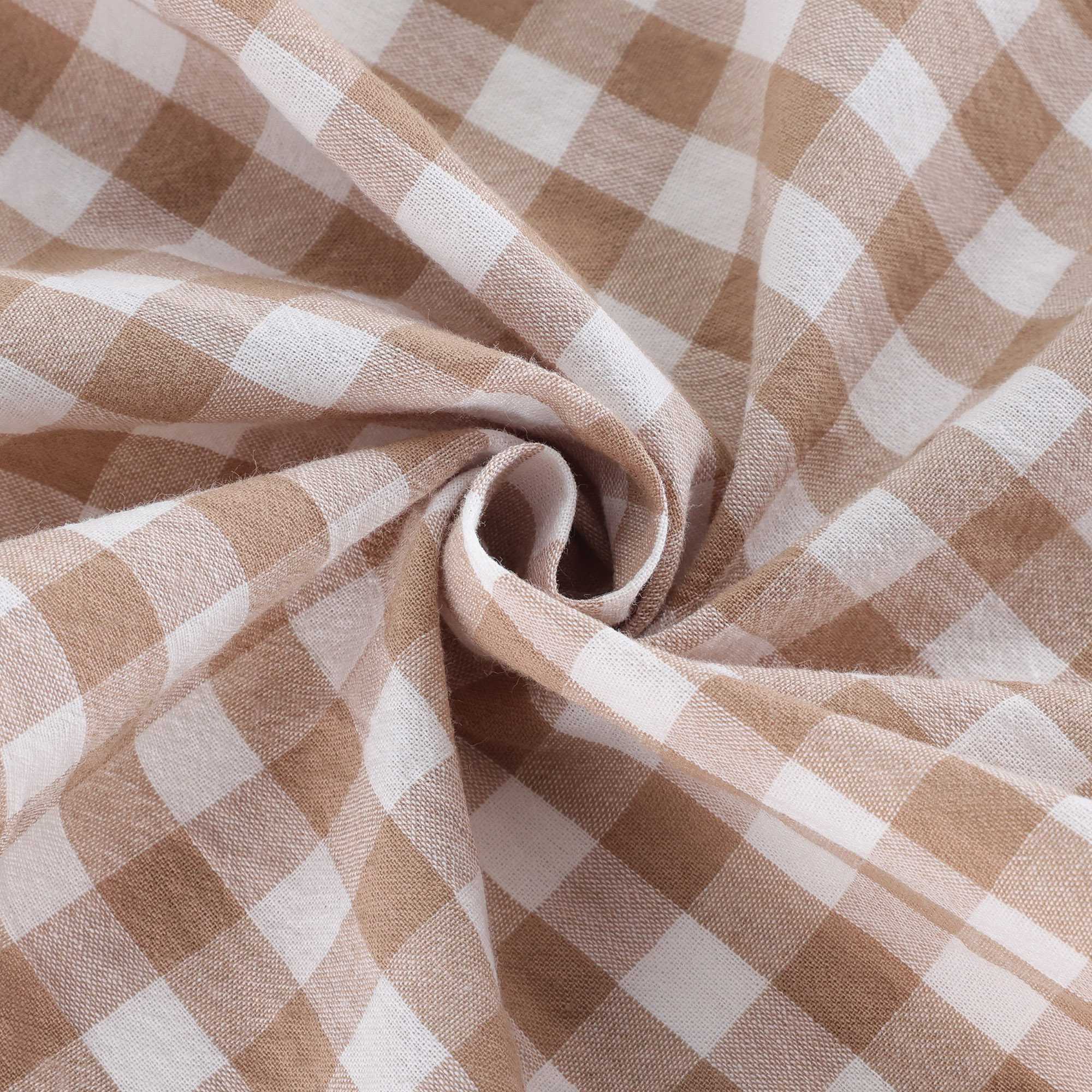 Country Style Cafe Curtain with Check Pattern