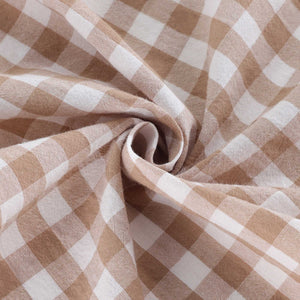 Country Style Cafe Curtain with Check Pattern