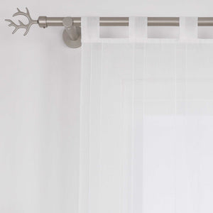 Cafe Curtains with Tab-Top Hanging Set of 2 Short Curtains