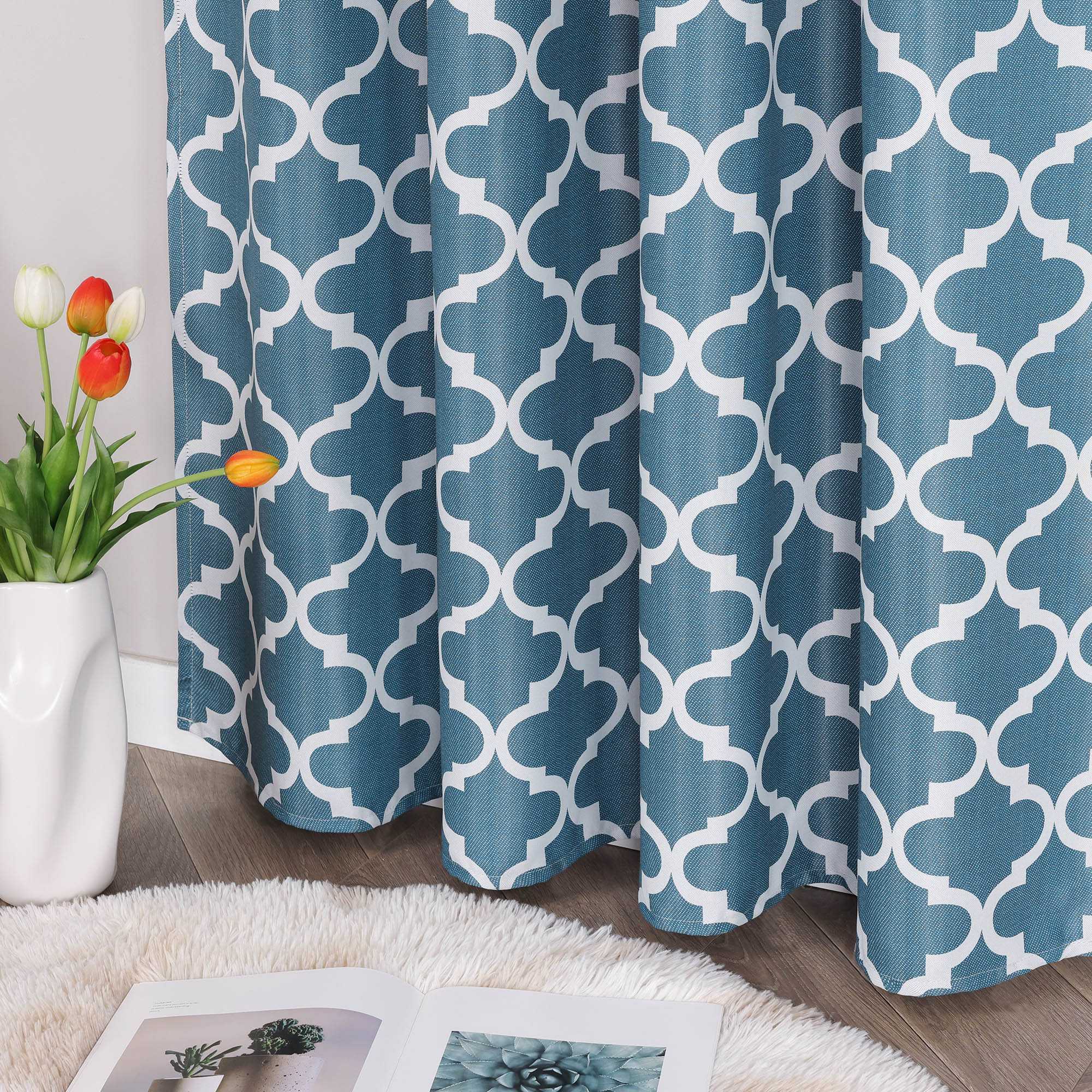 Blackout Curtain Thermal Curtain with Rod Pocket 1 Piece