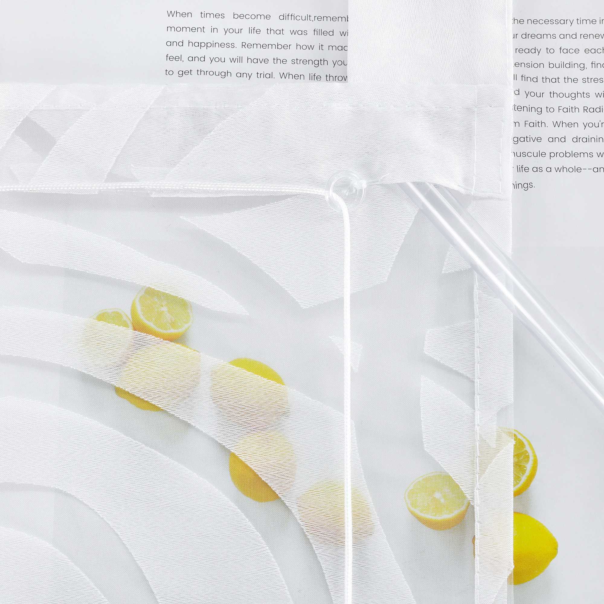 Roman Shades with Circle Pattern - Tab-Top Hanging - Gray, W x H 120 x 140cm