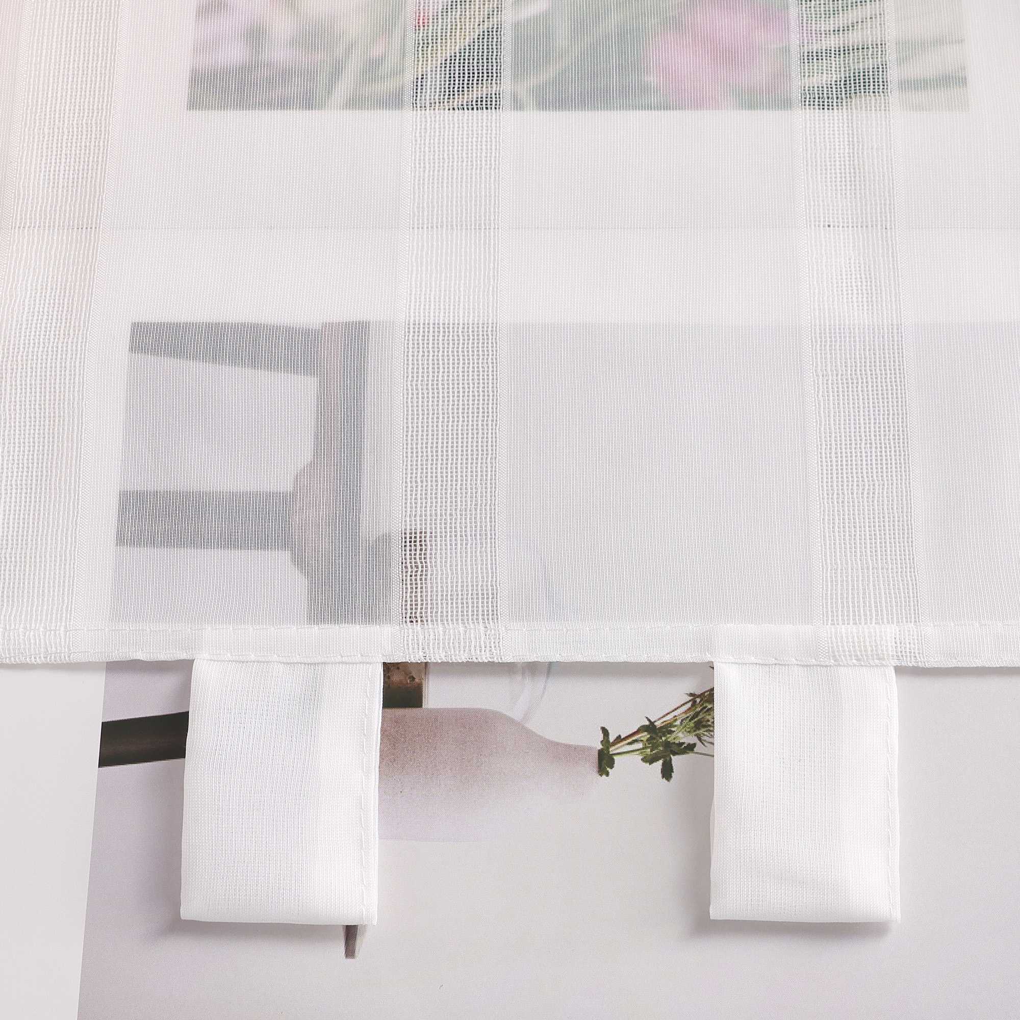 Cafe Curtains with Tab-Top Hanging Set of 2 Short Curtains