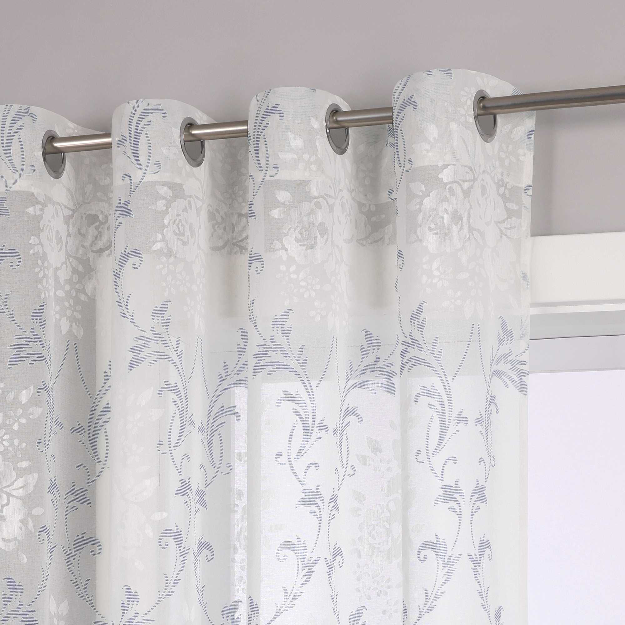 Curtain with Vine Pattern Grommet Curtain Panel 1 Piece