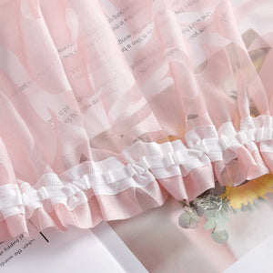 Curtains with Vine Pattern - Pink, Grommet Panel