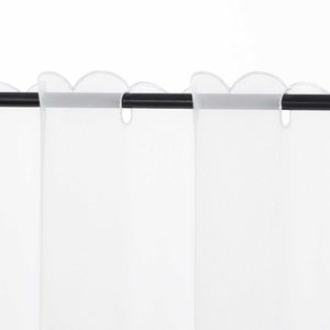 Cafe Curtain with Floral Embroidery - White, H x W 45 x 120cm