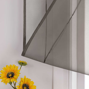 Roman Shade Tab-Top Curtain Solid Color Sheer Voile with Decorative Folds 1 Piece - White, H x W 155 x 80cm