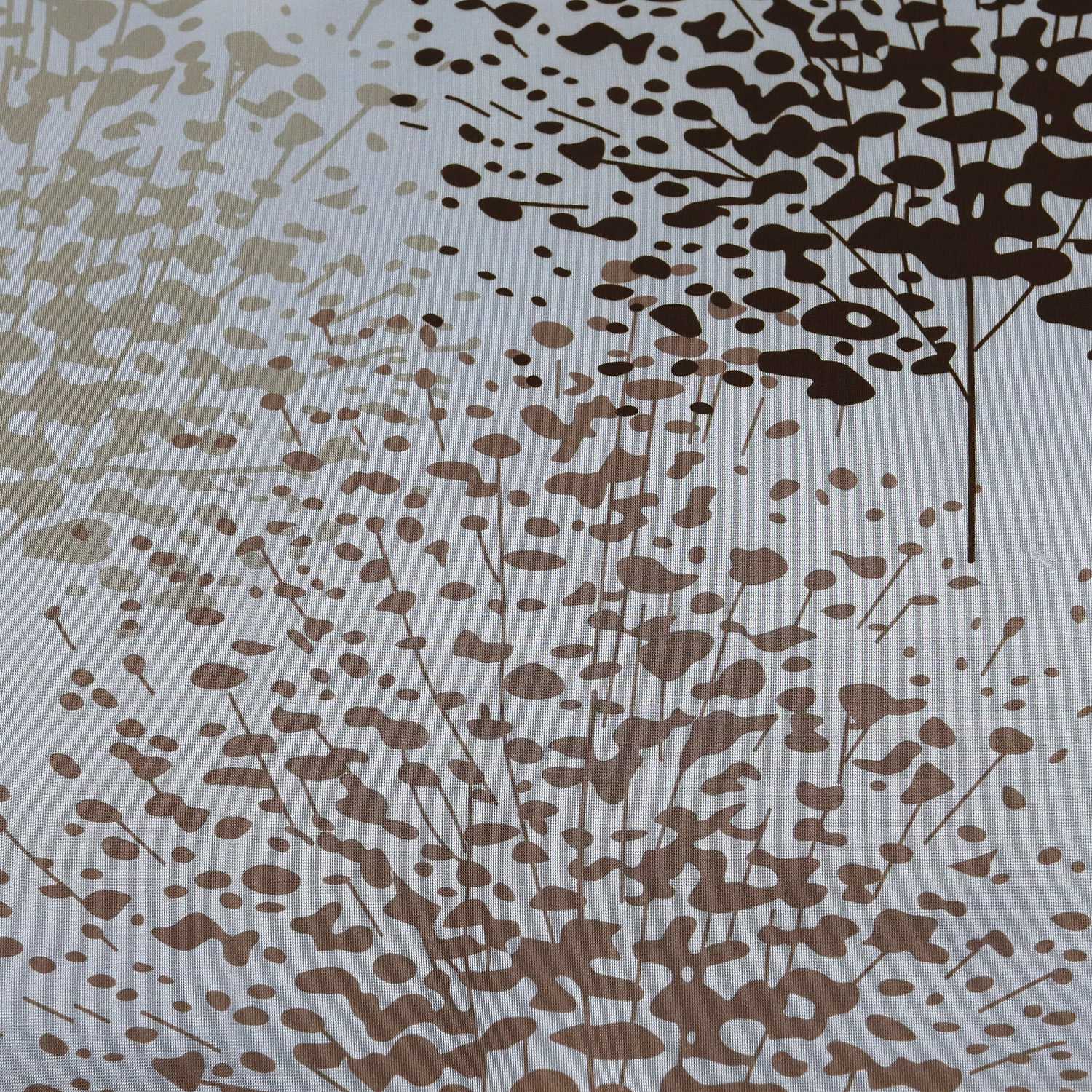 Roman Shade with Tree Motif Print and U-Hooks 1 Piece