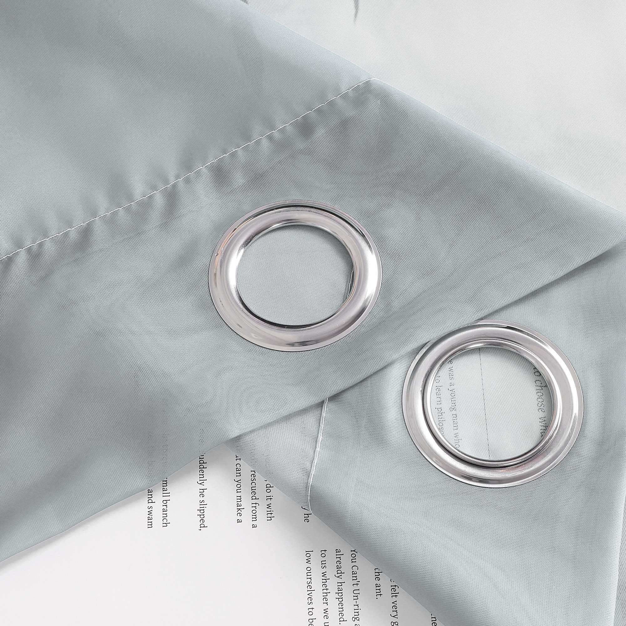 Sheer Curtains with Gradient Set of 2 - Gray, Curtain Tape
