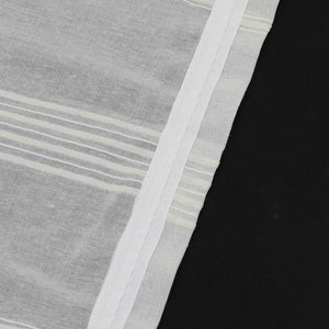 Curtain Set of 2 Voile Curtains with Stripes Sheer - White, Curtain-Tape Panel