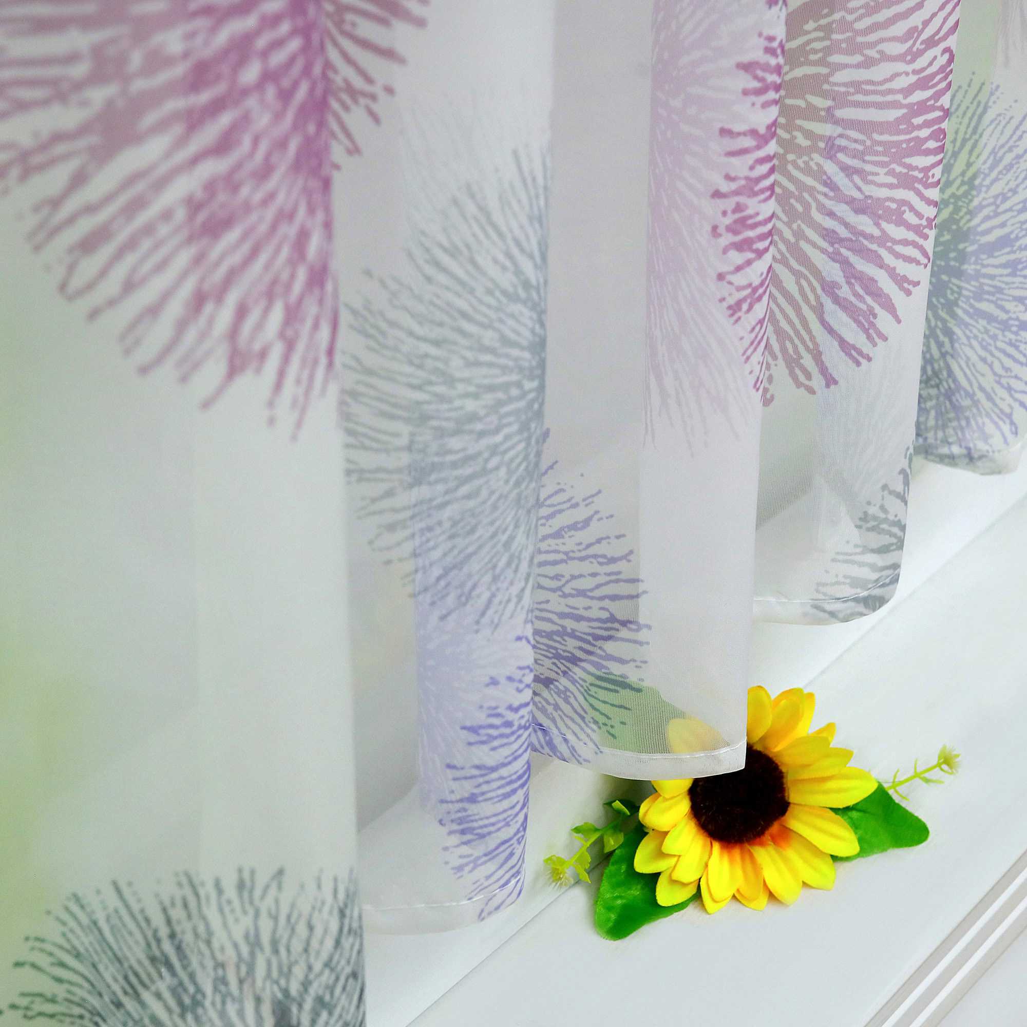 Cafe Curtain with Fireworks Pattern Light-Filtering 1 Piece