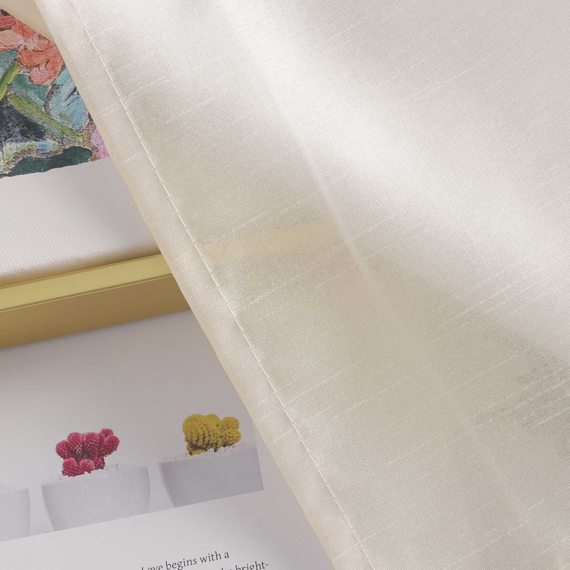Roman Shade with Tab-Top Hanging Kitchen Curtains 1 Piece