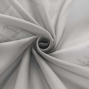 Roman Shade Tab-Top Curtain Solid Color Sheer Voile with Decorative Folds 1 Piece - Sand, H x W 155 x 45cm
