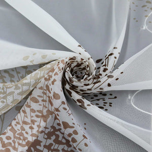 Roman Shade with Tree Motif Print and U-Hooks 1 Piece